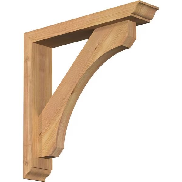 Legacy Traditional Smooth Bracket w/ Offset Brace, Western Red Cedar, 3 1/2